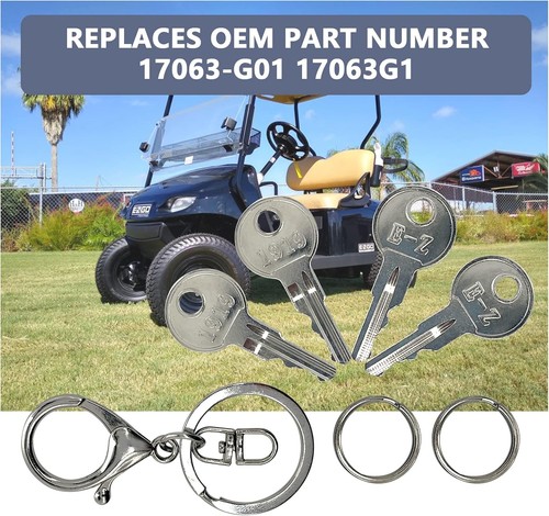 Golf Cart Keys Replacement Ignition 4PCS Fit for EZGO Gas and... - Picture 2 of 7