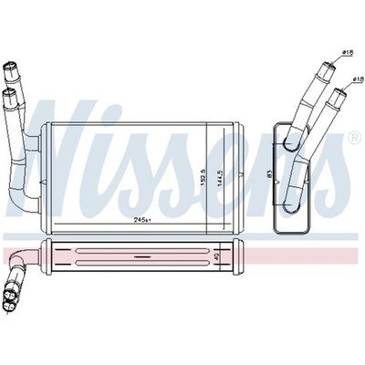 NISSENS Wärmetauscher Heizungskühler für Ford Transit Kasten 2.2 TDCi RWD 2.4