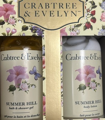 Crabtree & Evelyn Summer Hill Gift Set Shower Gel, Hand Cream & Body Lotion