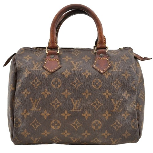 Authentic Louis Vuitton Monogram Speedy 25 Boston Hand Bag M41528 LV AD492
