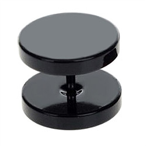 Фальшивая пробка Fakeplug Tunnel Пирсинг Эдельшталя от Hrstecker Ohrring Schwarz Silber 1690₽