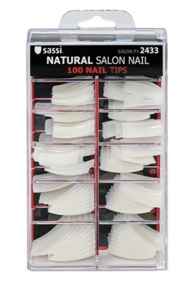 Sassi Salon Nail Tip Natural 100ct #2433