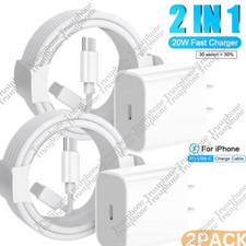 20W USB Type C Fast Charger PD Power Adapter Cable For iPhone 14/13/12/11 Pro/XR