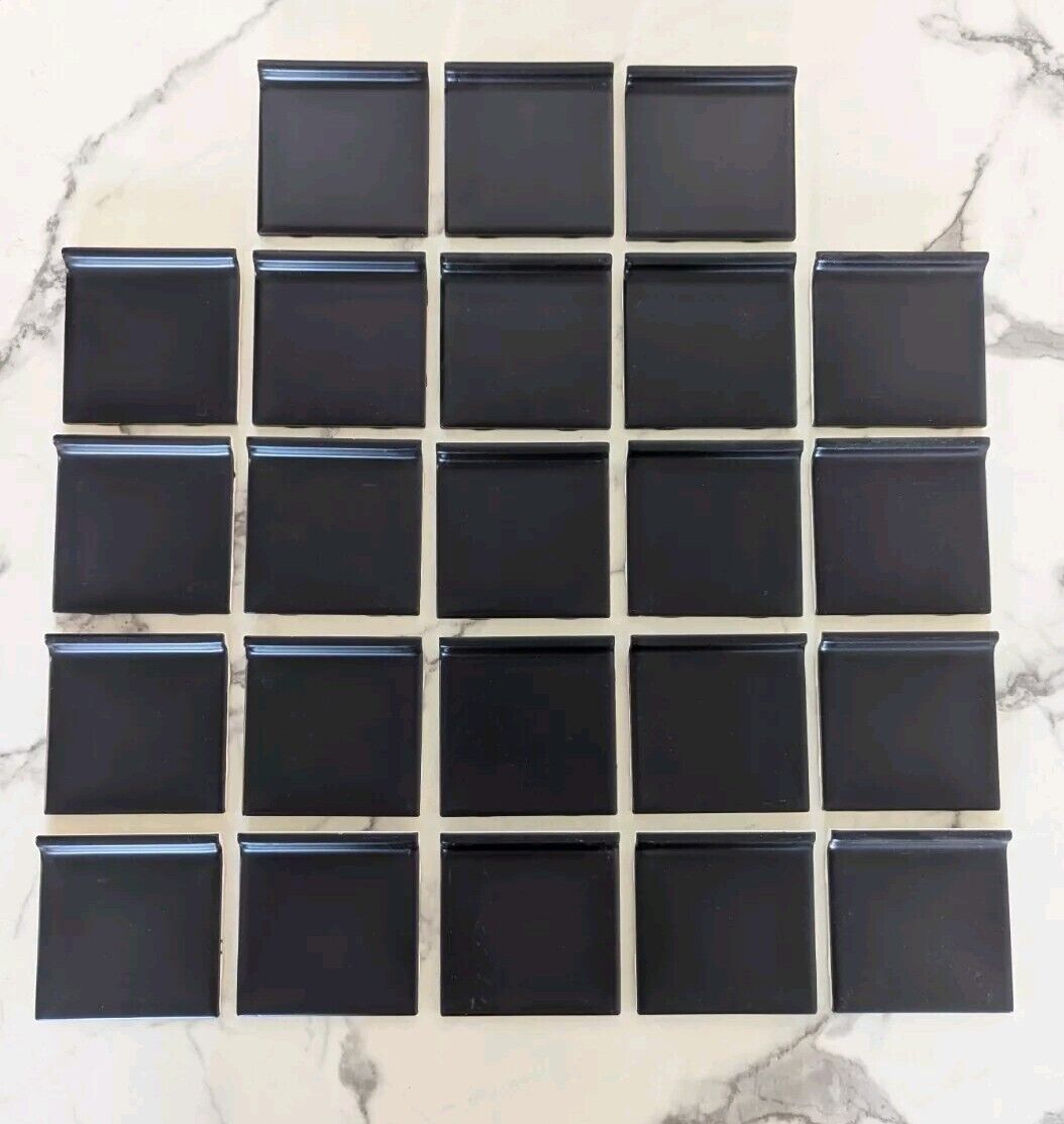 American Olean Matte Black Ceramic Cove Base Tile (4-in x 4-in) American Olean Matte Black Ceramic Cove Base Tile (4-in x 4-in)
