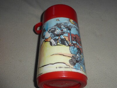 VINTAGE G1 TRANSFORMERS PLASTIC LUNCH BOX THERMOS 1984 ALADDIN