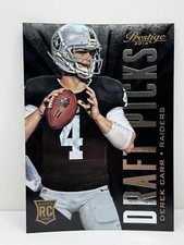 2014 Panini Prestige Derek Carr Box Topper Black Rookie #/10 #DP4 Raiders