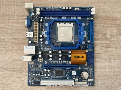 ASRock AM3 Mainboard N68-VS3 UCC + AMD Athlon II X3 460 3 Kern CPU 3,4GHz
