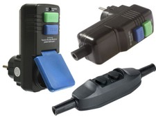 Personenschutzstecker Zwischenschalter PRCD FI Fehlerstrom IP44 as - Schwabe
