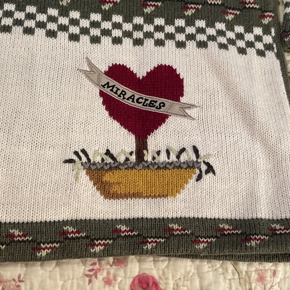 The Quacker Factory Garden Angel Miracles Cardigan Sweater Womens Size 1X Green - Image 2 of 4