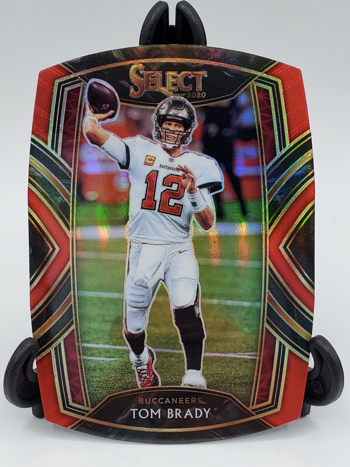 2020 Panini Select Football Club Level #201 Tom Brady Red Prizm Die-cut Card