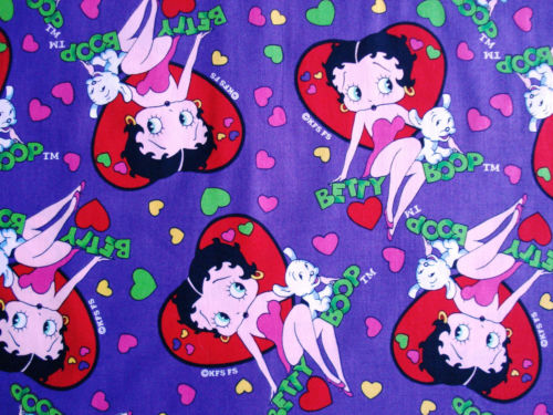 RARO! BETTY BOOP CUORE ROSSO SU VIOLA - BTHY - 18"X44"
