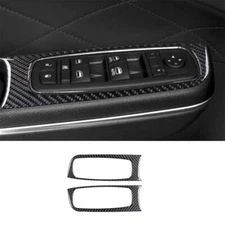 For 2015-2022 Chrysler 300 Carbon Fiber Front Window Control Frame Cover Trim