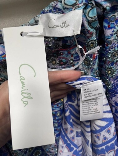 New Camilla Franks DSD drawstring dress O/S one size Market Totem print silk - Picture 6 of 18