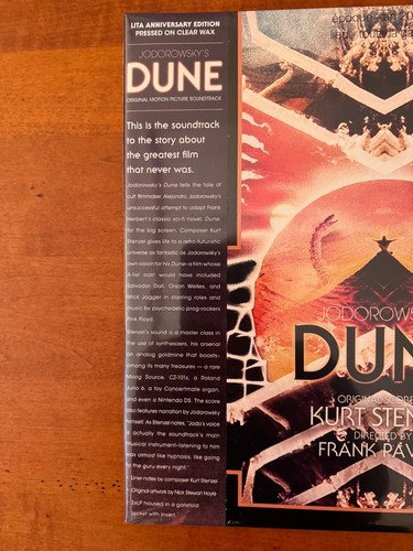 JODOROWSKY'S DUNE - OST - 2-LP - CLEAR WAX VINYL - LITA EXCLUSIVE - LTD ED - NEW - Picture 19 of 24