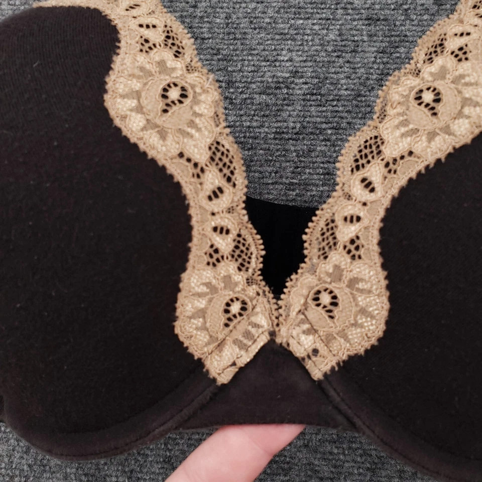 Sujetador Cacique Mujer 44C Negro Push Up Floral Encaje Sumergible Lencería con Aros Foto 4 de 4