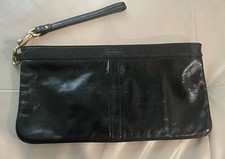 Vintage Stunning Classic Coach Wristlet Black Rare HTF