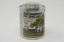 5 OATEY 60715 MULTIPURPOSE MEDIUM BODY FAST SET PVC PIPE CEMENT, 16 OZ CANS