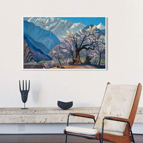 "Lona enmarcada Estampado Giclee Krishna Spring en Kulu por Nicholas Roerich 20""x28" - Imagen 3 de 5
