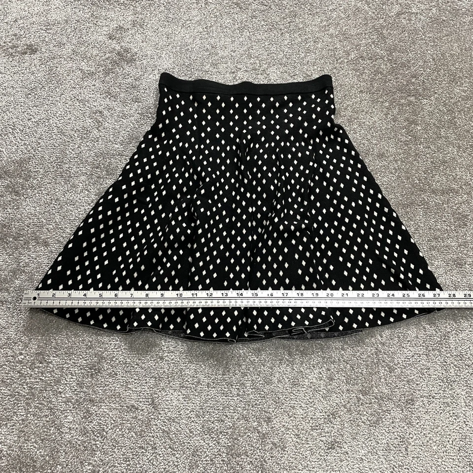 Falda Grace Elements Mujer Mediana Negra Blanca Argyle Corta Acampanada Damas Pull On Foto 4 de 4