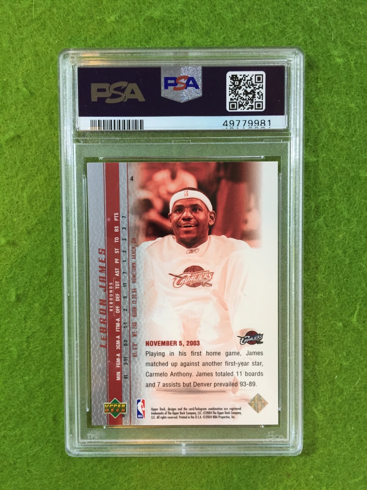 LEBRON JAMES PSA 9 ROOKIE CARD CAVALIERS 2003-04 Upper Deck BOX SET Lakers view 10