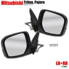 For Mitsubishi Triton L200 2006 - '14 Pair Chrome Electric Power Door Mirror