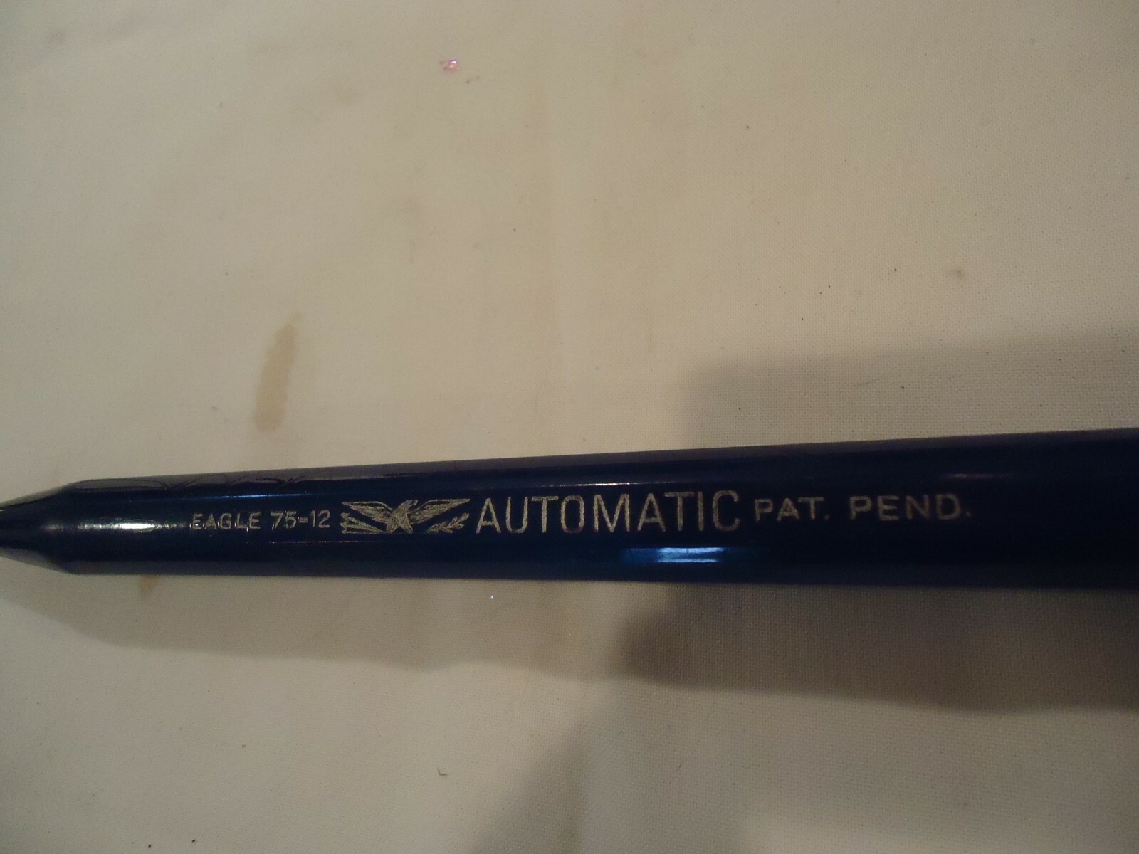 Giant Eagle Pencil 10" Vintage Pencil Holder Case Novelty Blue 75-12 Automatic