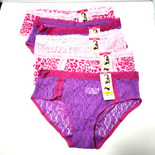 Maidenform 100 Nylon Lace Hipster Panties Size 6 / M Medium 5 Pair 40880 New