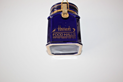 Harrods Knightsbridge Food Halls Storage Jar Coffee Canister Container Blue - Foto 8 di 10