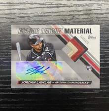 2024 TOPPS JORDAN LAWLAR DIAMONDBACKS RPA ROOKIE PATCH AUTO 1/1 #MLMAU-JLA