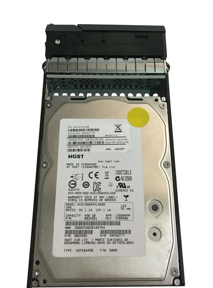HUS156045VLS600 X411A-R5 NetApp Hard Drive 450Gb 3.5" SAS - Image 2 of 4