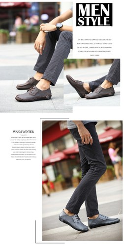 Scarpe uomo pelle di mucca mocassini moda traspiranti morbidi casual scarpe da guida - Foto 5 di 14