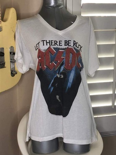 AC/DC SHIRT WOMENS T-SHIRT LET THERE BE 