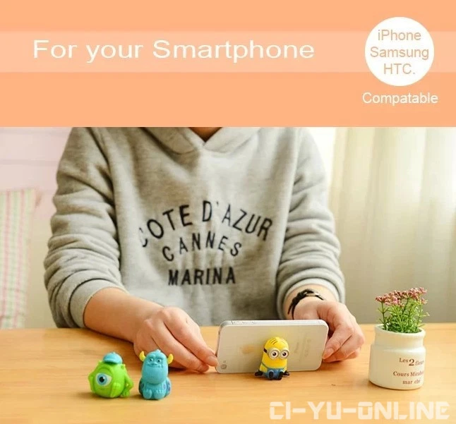 New Minions Movie Cell Phone Desk Stand Mount Support Dash Holder Samsung iPhone - Image 2 of 4