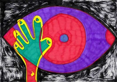Original Art by Jay Snelling. Outsider Art Brut. The Traitors. Unframed
