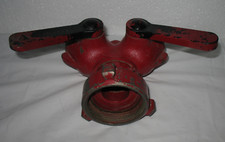  VINTAGE ELKHART BRASS FIRE HYDRANT HOSE SPLITTER 2.5 NH 1.5