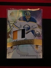 2020-21 SP Game Used Gold Authentic Rookies Premium Patch Jonas Johansson #173