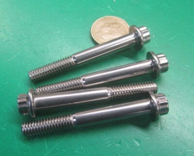 12 Point Flange Ferry ARP Bolt, Stainless Steel, PT, 5/16''-18 x 2 1/2'' L, 4 Pcs