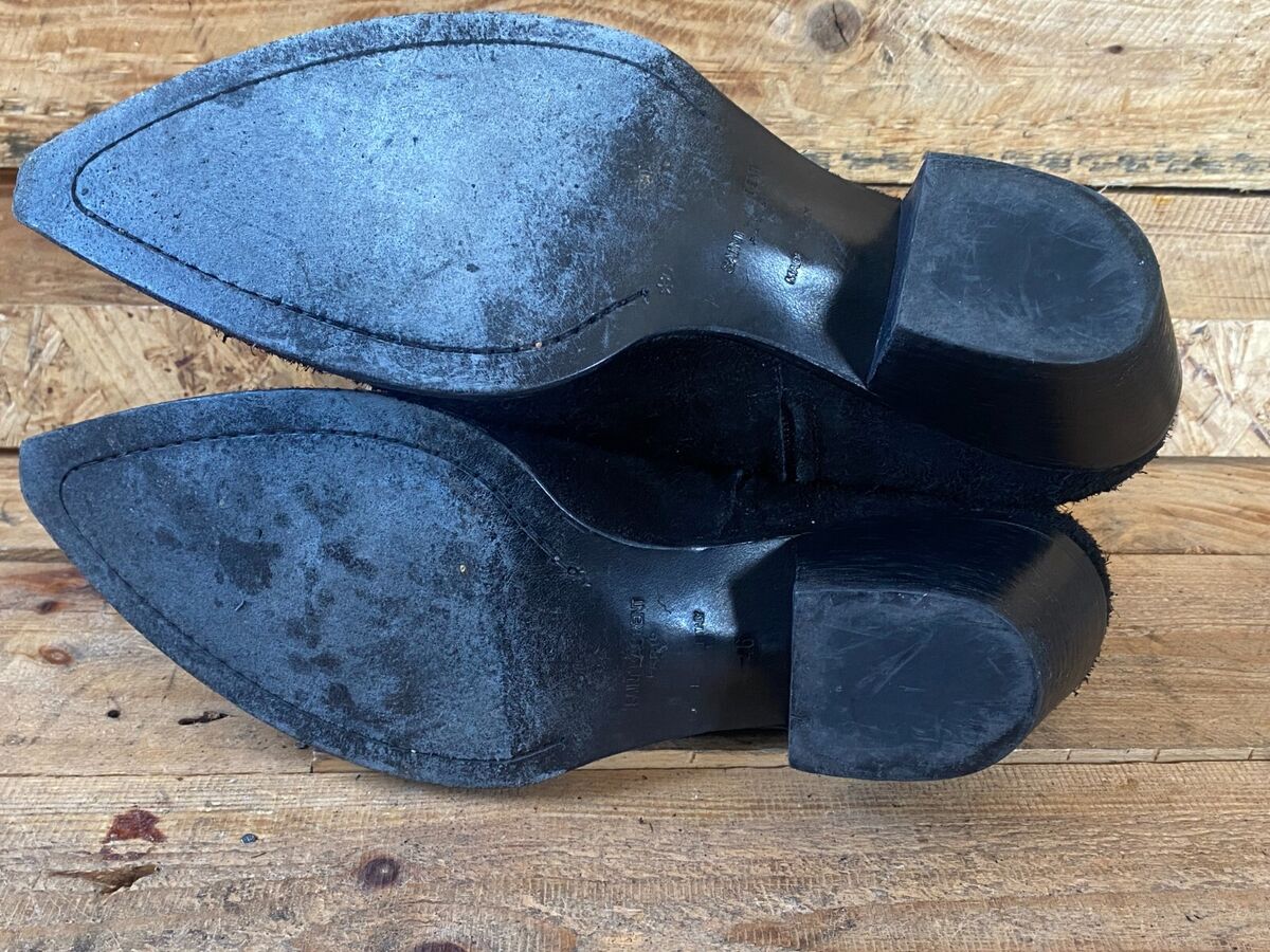 Saint laurent X Hedi slimane lukas suede black western boots Saint laurent X Hedi slimane lukas suede black western boots