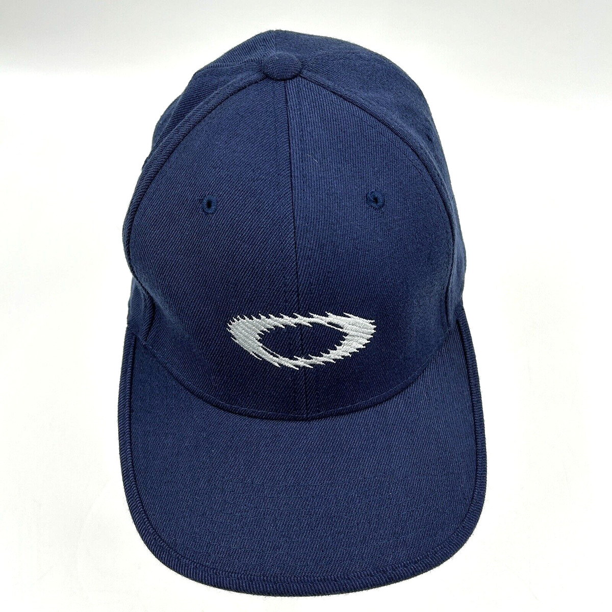 Vintage Y2K Oakley Software Blue Navy Baseball Hat Cap Icon Sz S/M View 2