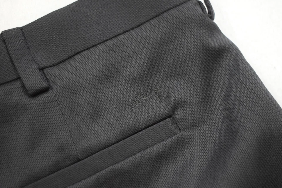 Pantalones Cortos de Golf Callaway Negros Rendimiento Ajuste Seco Plisados Para Hombre Talla 38 x 10" Foto 4 de 4