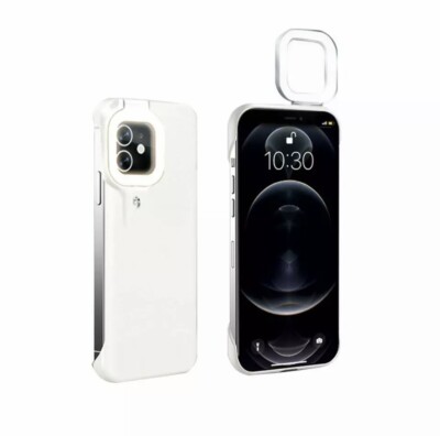 Ring Light Case for iPhone 12 / 12 Pro Rechargeable Front-to-Back Conversion