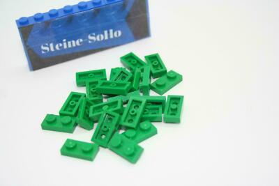 Lego (c) 20x 1x2 Platte - 3023 - grün - green - plate