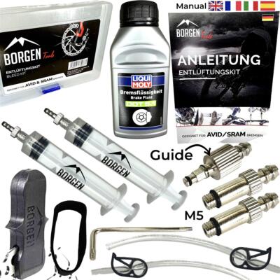 Fahrrad Service Set Kit MTB DOT 5.1 Öl Avid Sram Scheibenbremsen entlüften