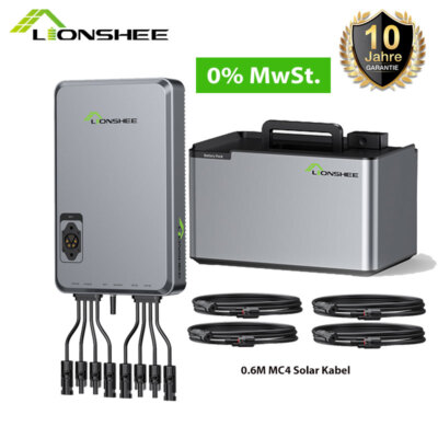 LIONSHEE 1024Wh Speicher mit 1600W MPPT PV HUB für Balkonkraftwerk Solaranlage