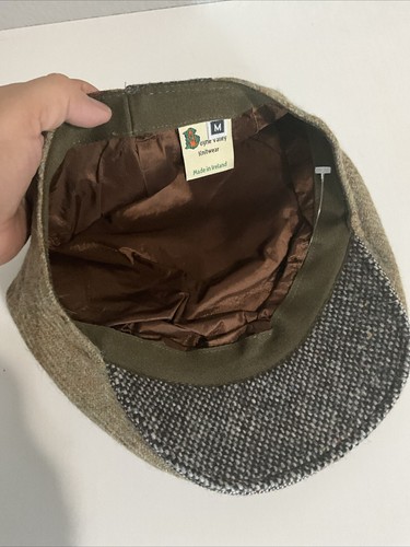 Goyne Valley Knitwear Patchwork Wool  Flat Cap Camel Multicolor Size M - Picture 5 of 6