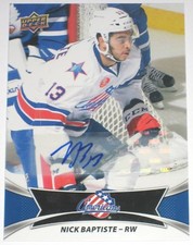 2016-17 UPPER DECK AHL HOCKEY NICK BAPTISTE ROCHESTER AMERICANS AUTOGRAPH CARD!
