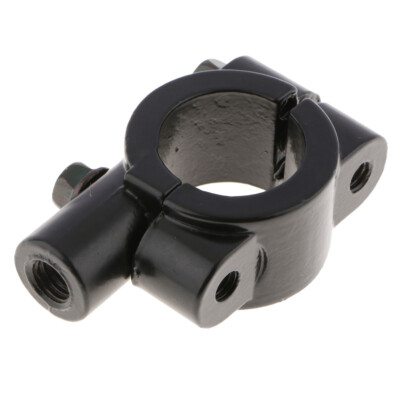 8mm Schwarz 22mm Motorrad Lenkerspiegel Gewindehalterung Halter Klemmadapter
