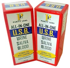 Purity Labs USB ALL-IN-ONE Full Body Cleanse (x2 Bottles) **Free Shipping**