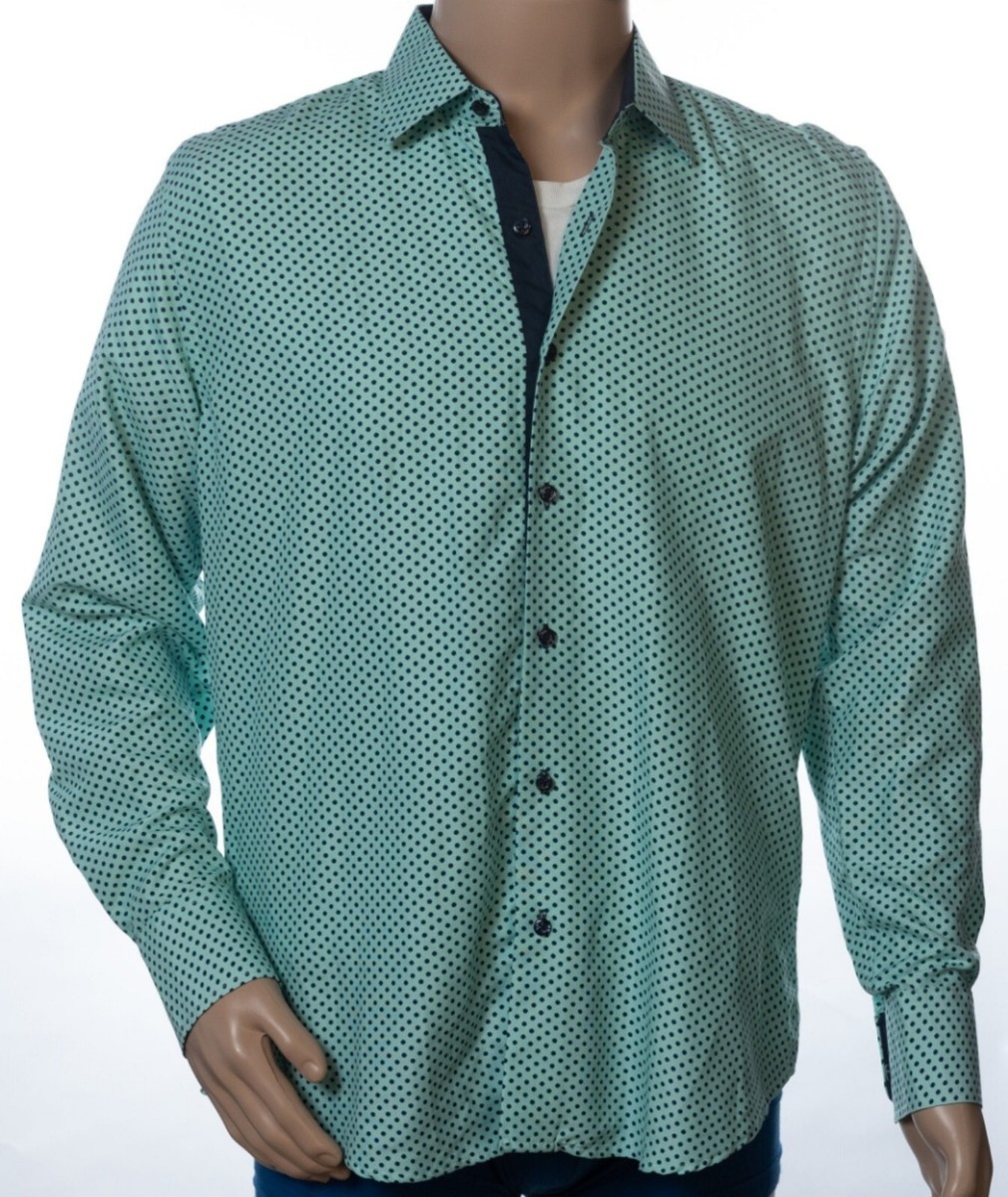 azaro uomo dress shirts Azaro Uomo Men's Italian Style Long Sleeve Dress Shirt Casual Button Down  M, 2XL