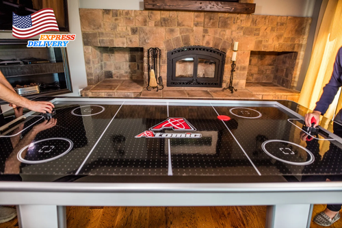 Avenger 8' Hockey Table with LED Scoring & 120V Blowers for Exhilarating Play US - Picture 11 of 12